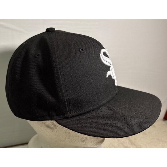 New Era 59FIFTY Chicago White Sox On Field Hat Cap Black Fitted Angel Wings Halo - Picture 2 of 9